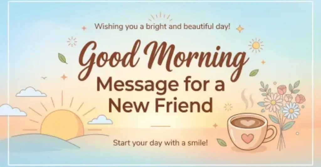 Good Morning Message for a New Friend