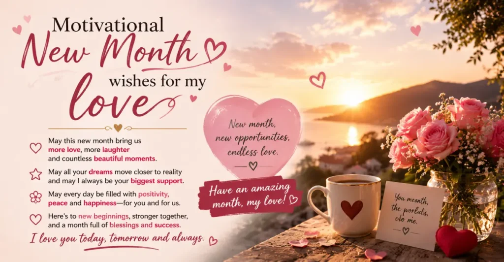Motivational New Month wishes for my love
