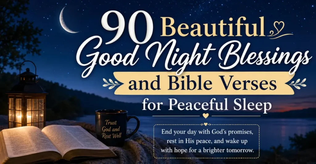 90 Beautiful Good Night Blessings and Bible Verses for Peaceful Sleep