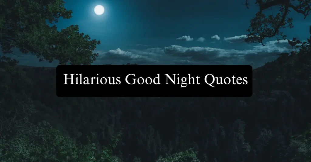 Hilarious Good Night Quotes